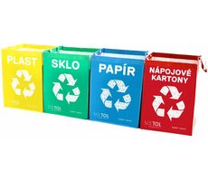 SIXTOL SORT Easy 4 KARTON 4 x 36 l / Säcke für sortierten Abfall / 30x30x40 cm / 4 Stk 