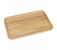 Zassenhaus 51049 Servierplatte aus Holz / 42x27x2 cm / Gummibaumholz 