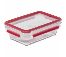 Emsa Clip&Close Glas-Lebensmittelbox 0,7 l rot