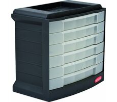 Curver Schubladenorganizer schwarz / 6 Schubladen / 27 x 29 x 18,3 cm / im Angebot