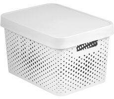 Curver Infinity Aufbewahrungsbox mit Deckel - Perforiert 17 l weiß / 36 x 27 x 22 cm