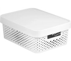 Curver Infinity Aufbewahrungsbox mit Deckel - Perforiert 11 l weiß / 36 x 27 x 14 cm / Sale