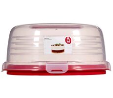 Curver Kuchenblech mit Deckel rot / 34,7 x 34,7 x 12,5 cm 