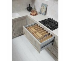 Elletipi Wood Line Sideboard für Schubladen 45 cm schwarze Buche