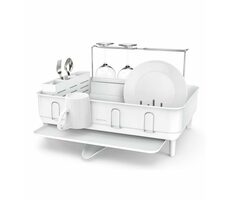 Simplehuman Abtropfgestell mit Glashalter weiß
