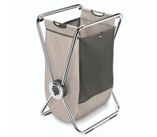 Simplehuman Zusammenklappbarer Wäschekorb schlicht braun / Stahl + Polyester