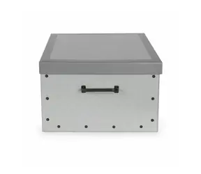 Compactor Boston grau / Zusammenklappbare Aufbewahrungsbox - Karton / 50 x 40 x H.25 cm