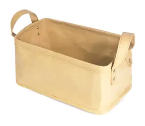 Compactor Basket Ecologic beige / Aufbewahrungskorb mit zwei Griffen / 28 x 18 x 13 cm