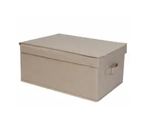 Compactor SANDY Falt-Aufbewahrungsbox beige / 30 x 43 x 19 cm