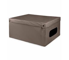 Compactor SMART 4 Faltbare Aufbewahrungsbox mit Deckel braun / PVC / 50 x 40 x 25 cm