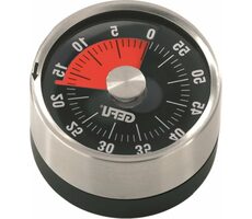 Gefu OPTICO Mechanischer Küchentimer schwarz / Edelstahl