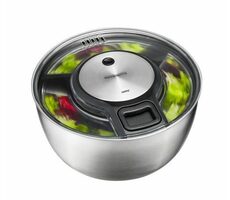 Gefu SPEEDWING silber / Salatschleuder / 5 L / Edelstahl 