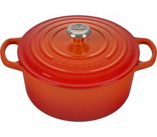 Le Creuset Signature Topf mit Deckel 22 cm orange