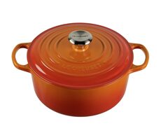 Le Creuset Signature Topf mit Deckel 24 cm orange