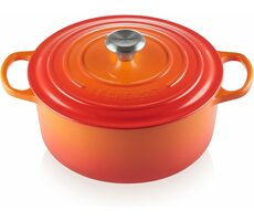 Le Creuset Signature Topf mit Deckel 26 cm orange
