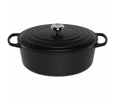 Le Creuset Signature Ovaler Topf mit Deckel 33 cm schwarz