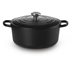 Le Creuset Signature Topf mit Deckel 28 cm schwarz