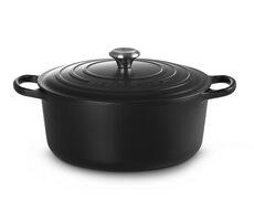 Le Creuset Signature Topf mit Deckel 30 cm schwarz