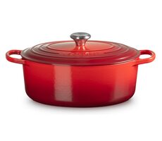 Le Creuset Signature Ovaler Topf mit Deckel 31 cm rot