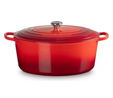 Le Creuset Signature Ovaler Topf mit Deckel 40 cm rot