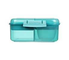 Sistema Ocean Bound Bento Cube Dreikammerbox mit Joghurtbehälter und 2 Tabletts 1,25 l mint