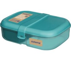 Sistema Ocean Bound Drei-Fächer-Lunchbox mit Joghurtbehälter 1,1 l mint