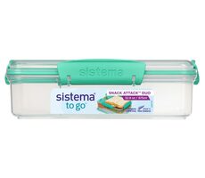 Sistema TO GO Snackbox mit 2 separaten Fächern 975 ml mint