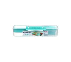 Sistema TO GO Dreikammer-Lunchbox mit Joghurtbehälter und Schüssel 1,48 l mint