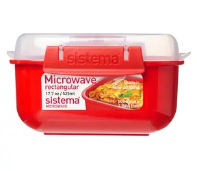 Sistema Microwave Lebensmittel-Heizbox 525 ml rot
