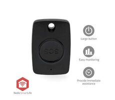 Nedis Smarter Notrufknopf Schwarz / Zigbee 3.0 / Batterietyp: CR2450 