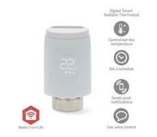 Nedis SmartLife Heizkörpersteuerung / Zigbee 3.0 / Batteriebetrieben / LED / Android & iOS
