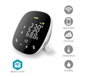Nedis Luftqualitätsmonitor / WLAN / Display inklusive / SmartLife / Android & iOS 