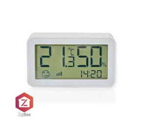 Nedis SmartLife Climate Sensor bílá / Zigbee 3.0 / Napájení z baterie / Android & iOS 