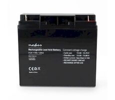 Nedis Wiederaufladbarer Bleiakku / Blei-Säure / Wiederaufladbar / 12 V / 17000 mAh