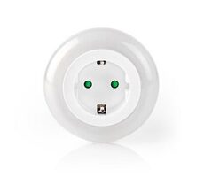 Nedis LNLGSOCK01 / LED Steckdosen-Nachtlicht / Sensor / 3680 W / 10 lm / Weiß-Blau-Grün