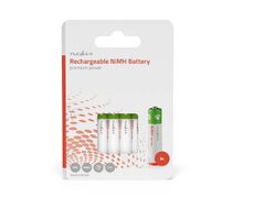 Nedis Wiederaufladbare Ni-MH-Akkus AAA 4 Stück / 1,2 V DC / 700 mAh / Vorgeladen 