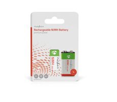Nedis Wiederaufladbarer Ni-MH Akku 9V Block 1 Stk. / 8,4 V DC / 250 mAh / Vorgeladen / 6LR61