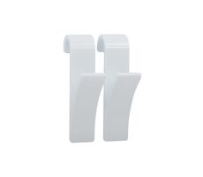 MSV Handtuchhaken für Heizungsleiter 2 Stück weiß/Kunststoff