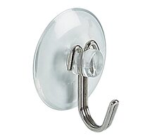 Spirella SUCTION HOOK Haken mit Saugnapf transparent / PVC / Edelstahl / Durchmesser 36 mm