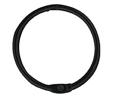 Spirella RINGO SMALL 12er Set Duschvorhangringe Mattschwarz / Metall / Durchmesser 4 cm