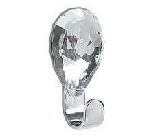 Spirella JEWEL selbstklebender Haken klar Diamant / Kunststoff / 30 x 65 mm