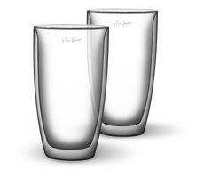 Lamart Vaso 2er Set Latté Kaffeegläser 380ml klar / Borosilikat Doppelglas