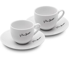 Lamart Kaffe Set Tasse + Untertasse 2+2tlg 90ml weiß / Porzellan