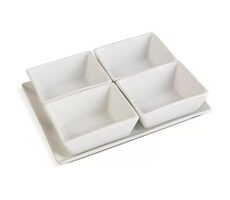 Lamart Dine Servierschüssel-Set 4-teilig weiß / 20 x 15cm / Porzellan