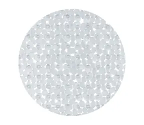 Unverpackt - Spirella RIVERSTONE rutschfeste runde Duschmatte transparent / PVC / 57 cm / unverpackt
