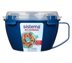 Sistema Mikrowellen-Nudeln und Pommes Frites Behälter 940 ml Blau 
