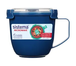 Sistema Mikrowellengeeigneter großer Suppenbecher, 900 ml, blau