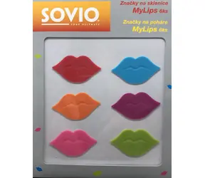 SOVIO SVML6 MyLips Glasmarker, 6 Stück