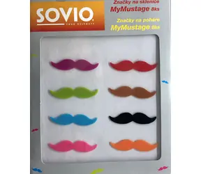 SOVIO SVMM8 MyMustage Glasmarker, 8 Stück