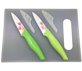 SOVIO SVN02PST Set mit 2 Messern (9 cm) + Schneidebrett Tulpe